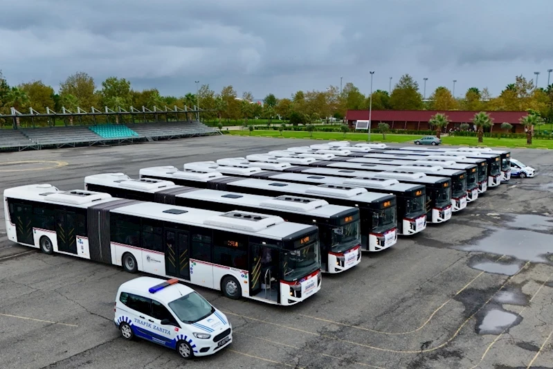 10 yeni körüklü otobüs teslim alındı