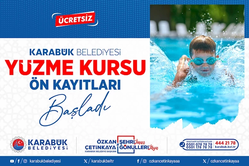 Ücretsiz Yüzme Kursu Ön Kayıtları Başladı