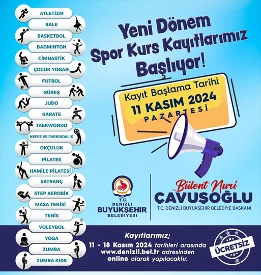 Büyükşehir yeni dönem spor kurs kayıtları başlıyor