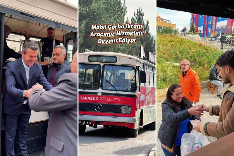 Karabük Belediyesi Kış Aylarında Sıcak Çorba İkramını Sürdürüyor