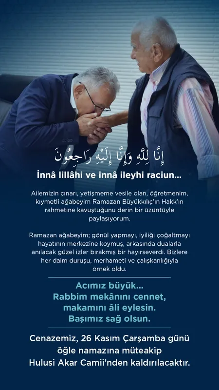Ramazan Büyükkılıç Vefat Etti