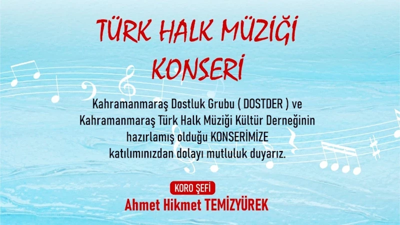 Büyükşehir’den Türk Halk Müziği Gecesine Davet